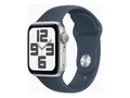 APPLE Watch SE GPS 40mm Silver Aluminium Case mit Storm Blue Sport Band - S/M