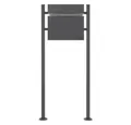 ML-DESIGN Standbriefkasten Briefkasten Postkasten mit Zeitungsfach, inkl. Standfuß, Briefkastenanlage mit Ständer Anthrazit 120cm Mailbox mit Pfosten