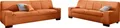 DOMO collection Polstergarnitur Norma kubisch und zeitlos, (Set, 2-tlg), bestehend aus je einem 2- und 3-Sitzer