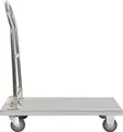 vidaXL Plattformwagen Silbern 82 x 53 x 86 cm Edelstahl
