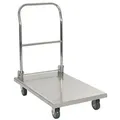 vidaXL Plattformwagen Silbern 82 x 53 x 86 cm Edelstahl