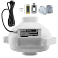 VEVOR 98-114 mm Radon-Lüfter-Installationskit, 190 CFM Radon-Minderungs-Lüftersystem-Kit mit 2 Kupplungen, Druckanzeige, Inline-Kanalventilator-Abluftventilator für Belüftung im Innen- & Außenbereich
