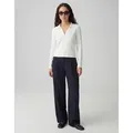 OPUS PANTS Anzughose MOIRA BLOOM aus weichem Woll Mix Weicher Mélange-Look für urbane Styles blau 38