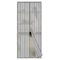Sekey Magnet Fliegengitter Balkontür ohne Bohren, Türvorhang Fliegenschutz Schiebetür, Insektenschutz Vorhang Tür durch leichte Montage 140x240cm, Grau