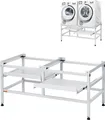 VEVOR Waschmaschinen-Untergestell, 1230x635x625 mm Podest für Waschmaschine, 267 kg Tragkraft, Waschmaschinen- & Trocknersockel mit Doppelablagen, 4 verstellbare Füße zum Anheben von Waschmaschinen