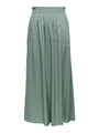 ONLY Damen Maxi Falten Rock | Einfarbiger Plissee Skirt mit Gummizug | Wadenlanges Basic ONLVENEDIG, Farben:Grün, Größe:XL