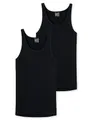 Schiesser Herren 2 Pack Unterhemd ohne Arm - Original Feinripp