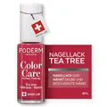 PODERM Pflegelack mit Tea Tree - Rosenrot | Swiss Lab - 8ML | Angereichert mit Tea Tree, Silizium & Biotin | Reinigt, Klärt & Nährt Gelbe Nägel | Entwickelt von einer Podologin