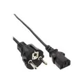 InLine - Stromkabel - IEC 320 EN 60320 C13 - CEE 7/7 (SCHUKO) (M) - 5,0m - geformt - Schwarz - Europa (16651C)