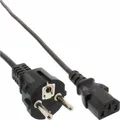 InLine® Netzkabel Schutzkontakt gerade zu Kaltgerätestecker C13 schwarz 5m