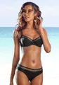 Bügel-Bikini-Top "Adele", mit trendigen Details, Gr. 36 - Cup E, schwarz-leo Cup E