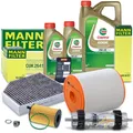 MANN INSPEKTIONSPAKET + 7L 0W-20 CASTROL FÜR AUDI A6 C7 4G A7 3.0 TDI BJ 10 - 18