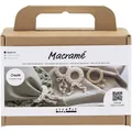 Creativ Company Mini Kreativ Set Macramé, 4 x Serviettenring, Creme | 977627
