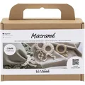 Creativ Company Mini Kreativ Set Macramé, 4 x Serviettenring, Creme