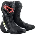 Alpinestars Supertech R, Stiefel - Schwarz/Weiß/Neon-Rot/Neon-Gelb - 43 EU