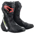 Alpinestars Supertech R Boots black white red yellow fluo Gr. 43 Motorradstiefel