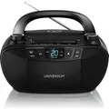 Universum BB 200 - tragbarer CD-Player mit Radio, Kassette & Lautsprecher – Boombox mit AUX & 3,5mm Kopfhöreranschluss - Schwarz