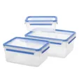 Emsa Frischhaltedosenset Clip & Close 3-teilig 1l, 2,3l & 3,7l blau