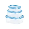 emsa Frischhaltedosen-Set CLIP & CLOSE transparent 1,0/2,3/3,7 l, 1 Set
