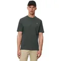 Marc O'Polo T-Shirt T-shirt, short sleeve, logo print, ribbed collar blau XXL (54)