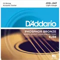 D'ADDARIO EJ38 Saiten für 12-saitige Akustikgitarre, Phosphorbronze, Light, 10-4