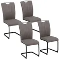 Freischwinger HOME AFFAIRE "Napoli", grau (vintage hellgrau, anthrazit, hellgrau), B:43cm H:96,5cm T:60cm