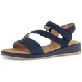 Gabor RHODOS Riemchensandale, Sommerschuh, Sandalette, Keilabsatz, in Bequemweite G (weit) blau 44 EU (9,5 UK)