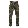 Mil-Tec US BDU Feldhose R/S 'Slim Fit' für Herren • Ripstop Cargohose mit Knie- & Gesäßverstärkung • Verstellbarer Bund & Beinabschluss • Aus 100% Baumwolle für Arbeit & Freizeit • Woodland, 3XL