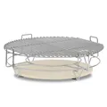 BBQ-Toro flexibles Kochsystem für Kamadogrill Ø 52 cm | Edelstahl Grillaufsatz 3 Ebenen mit Grillrost und Pizzastein | Kamado Zubehör, Keramikgrill Zubehör, Grillroste, Grillzubehör