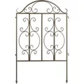 Relaxdays Gartenzaun Stahl Bronze 3er Set Erweiterbar 98 cm x 190,5 cm x 2,5 cm
