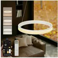 doporro Pendelleuchte Pendellampe Esszimmerlampe Dimmbar mit App & Fernbedienung Luvina02, einstellbarer Farbtemperatur von 3000–6000K, LED-Pendellampe 60 cm x 60 cm