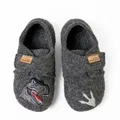 Living Kitzbühel Klettschuh T-Rex (Schurwolle) grau Jungen (31-35) Hausschuh grau 32 EU