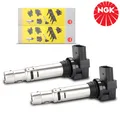 2x NGK U5002 ZÜNDSPULE ZÜNDMODUL VW POLO GOLF FÜR AUDI A1 A3 SKODA IBIZA SEAT