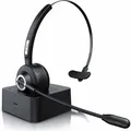 CSL Mono Headset inklusive Ladestation flexibles Mikrofon / Rauschunterdrückung - Schwarz
