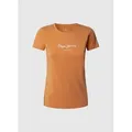 Pepe Jeans T-Shirt NEW VIRGINIA mit Logo-Print orange L
