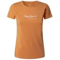 Pepe Jeans für Damen. PL505202 Neu Virginia T-shirt orange (L), Lässig, Baumwolle, Kurzarm