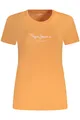 Orange Damen T-Shirt Kurzarm aus nachhaltiger Baumwolle mit Druck.