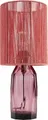 Kare Design Tischlampe Vecchio Pink, 42cm Höhe, Rot, Glas, Viskose, Stahl, Moderne Tischleuchte, Schlafzimmer, Büro, keine Leuchtmittel inklusive, 42x18x18 cm (HxBxT)