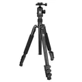 Sirui ET-2004/E-20 Easy Traveler Dreibeinstativ (mit E-20 Kopf, Aluminium, Höhe: 144 cm, Gewicht: 1,65 kg, Belastbarkeit: 12 kg, mit Tasche und Gurt) schwarz