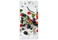 Primedeco Wanduhr Glasuhr Wandkunst Größe 30 x 60 cm mit Motiv Bunte Beeren