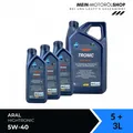 Aral HighTronic 5W-40 MB 229.31 Opel RN 0700 VW 505 Motoröl 5+3 Liter = 8 Liter