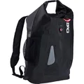 QBag Rucksack 15 Motorradrucksack Fahrradrucksack, wasserdicht, großes Hauptfach, Tragegriff, Netzeinschubtaschen Scooter Motorrad Rucksack, Gummizug, Rollverschluss, Klickverschluss, Schwar