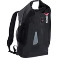 QBag Rucksack 15 Liter wasserdicht schwarz mit Rollverschluss und Reflektoren