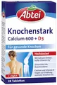 Abtei Knochenstark Calcium 600 + D3 - hochdosiert - Nahrungsergänzung für gesunde Knochen - glutenfrei, laktosefrei, für Vegetarier geeignet - 1 x 28 Filmtabletten NEU