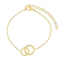 Heideman Armband Damen aus Edelstahl gold farbend matt Armkette für Frauen mit Stein weiß