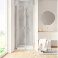 Pendeltüre für Nische Schulte Garant 2.0 800x800x2000 mm Echtglas Klar hell chrom - Silber