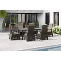SIENA GARDEN Carlos/Corido Garten-Essgruppe, charcoal grey, Alu/Gardino®-Geflecht/Keramik, 180 x 100 cm, inkl. 6 Dining Sessel