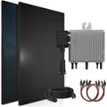 SUNNIVA Balkonkraftwerk 920 W mit DEYE 800 W Wechselrichter inkl.5m Kabel 2x 460 W Solarmodule Bifazial Fullblack Glas-Glas