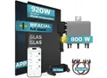 SUNNIVA® 920W Balkonkraftwerk BIFAZIAL FULLBLACK komplett Steckdose DEYE 800W Wechselrichter, PV Solaranlage, 2x 460W Glas-Glas Solarmodule, inkl. 5m Kabel, Bluetooth WIFI, Komplettset