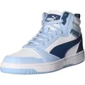 Puma Rebound V6 Mid Jr White-Dark Indigo-Haute Tropic Größe EU 37 - Weiß - 37